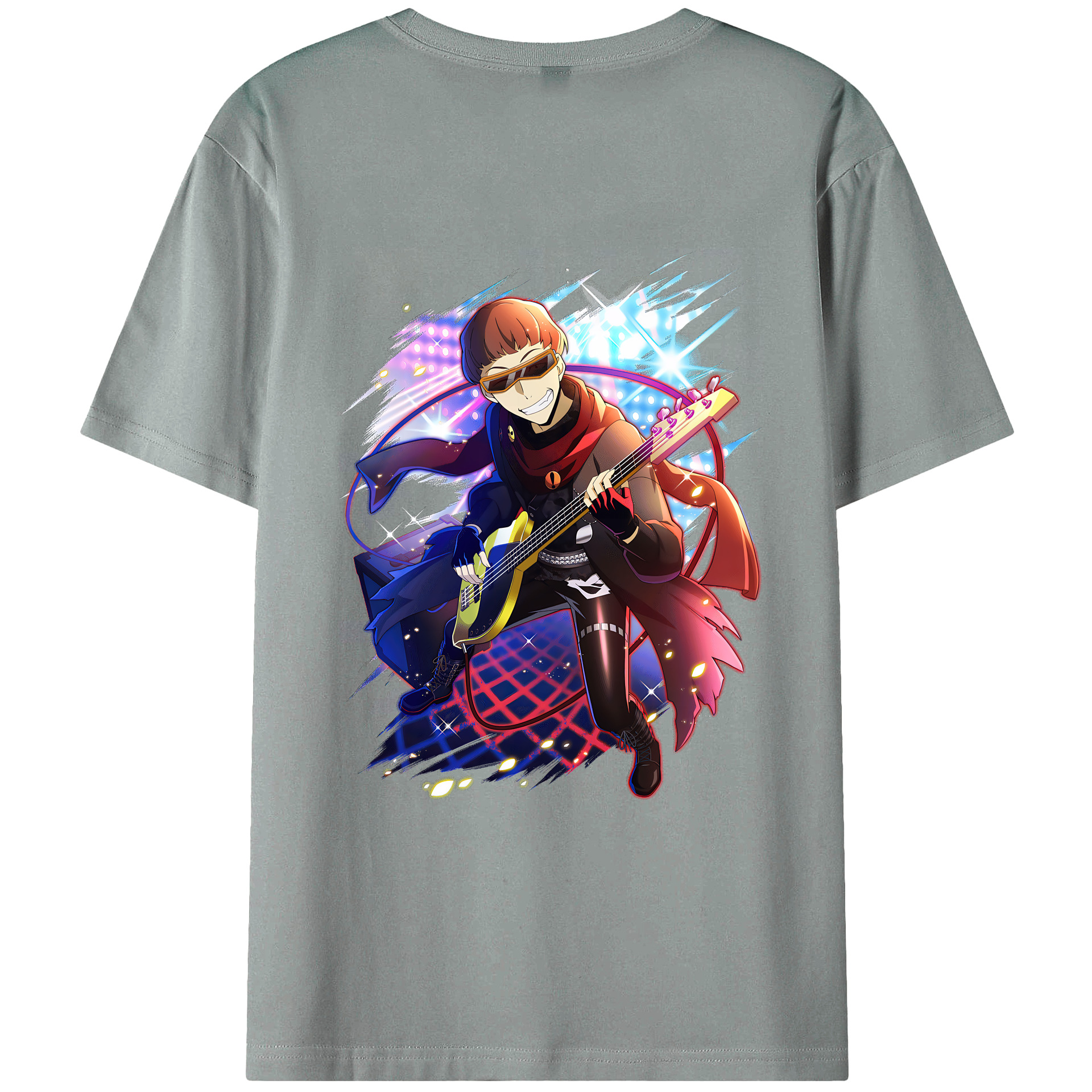 （画像用） 文豪ストレイドッグス Bungo Stray Dogs 綿100％ メンズ半袖Tシャツ（バックプリント） 通気性